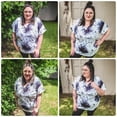 thumbnail image 2 of CASSIE LIZ Plus Size Tops 5X Summer Short Sleeve Black White Tie Dye Shirts Womens Blouses Cute Ladies V Neck Tee Tunic Dressy Pullover 5XL 26W 28W, 2 of 6
