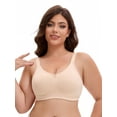 thumbnail image 5 of Unique Bargains Women's Pocket Bra for Silicone Breast Forms Minimizers Beige 42 D, 5 of 6