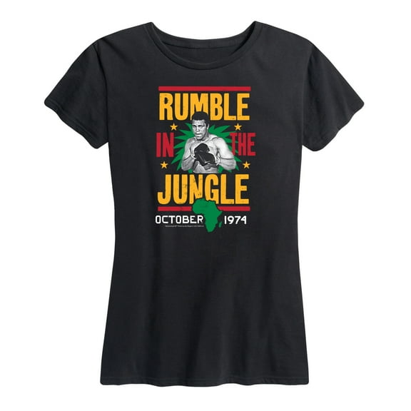 Muhammad Ali - Boxing Legend - Rumble In The Jungle Oct. 1974 - Women's Short Sleeve Graphic T-Shirt