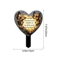 thumbnail image 3 of QuanTara Memorial Garden Plaques Set of 2, 7.87x5.91in Acrylic Heart Shaped Outdoor Plaque with Ground Stake, Butterfly Design for Yard, Lawn, Pet or Family Remembrance Decor, 3 of 6