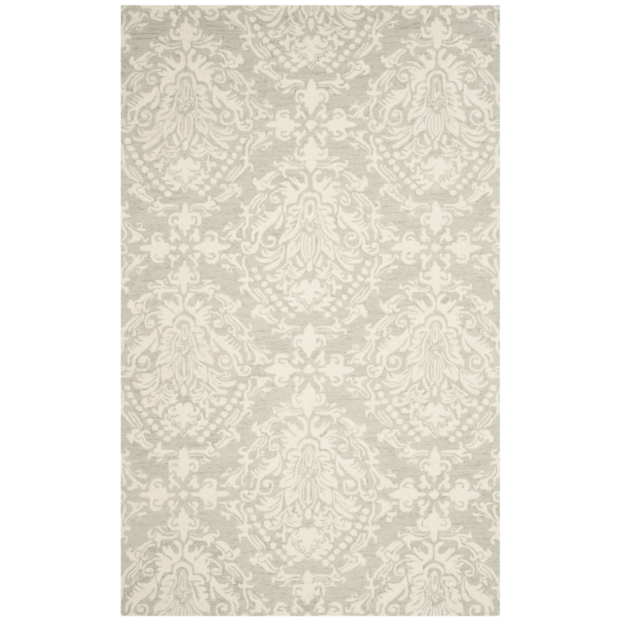SAFAVIEH Blossom Kestrel Damask Area Rug, Sage/Ivory, 6' x 9'