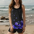 thumbnail image 2 of UPPADA Two Piece Bathing Suits for Women Floral Print Tankini Swimsuits Swim Tank Tops and Shorts Tummy Control Modest Swim Suit Beach Vacation Swimwear Purple Tankini Swimsuits for Women,XXL, 2 of 8