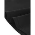 thumbnail image 5 of INSPIRE CHIC Slit Front Skirts for Women's Irregular Ruched Elastic High Waist Solid Midi Skirt XS Black, 5 of 6