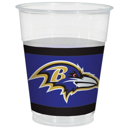Baltimore Ravens NFL Football Sports Party 16 oz. Clear Plastic Cups