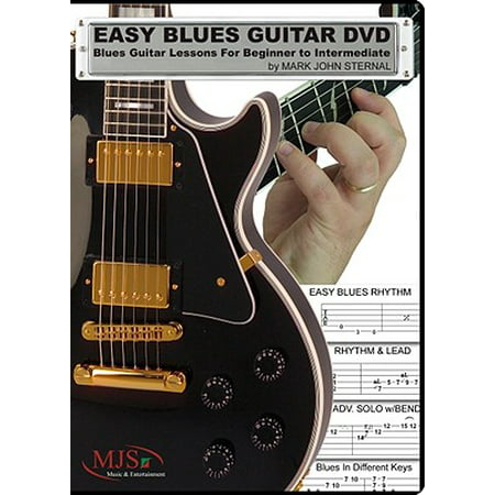 MJS Music Publications Easy Blues Guitar DVD: Blues Guitar Lessons for Beginner through (Best Blues Guitar Lessons)