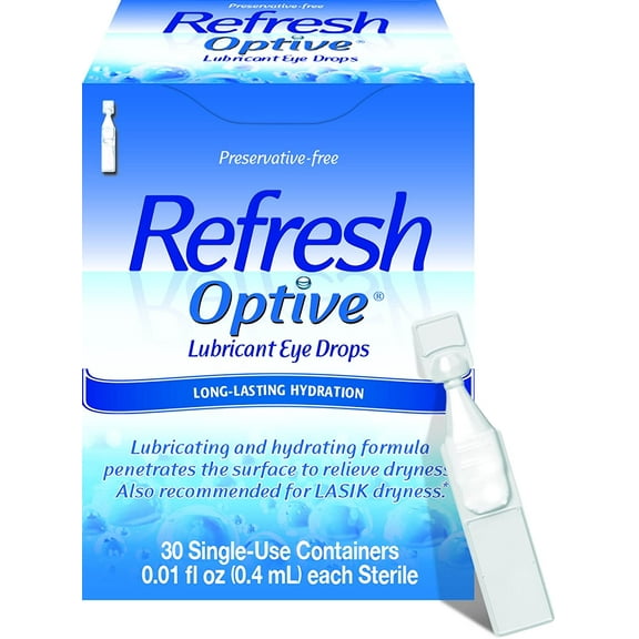 Refresh Optive Lubricant Eye Drops- 30 Vials