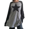 thumbnail image 3 of Caitzr Y2k Fairy Grunge Crop Tops for Women Long Sleeve Star Print Graphic T Shirts Vintage Aesthetic Slim Fit Blouse Tops, 3 of 7
