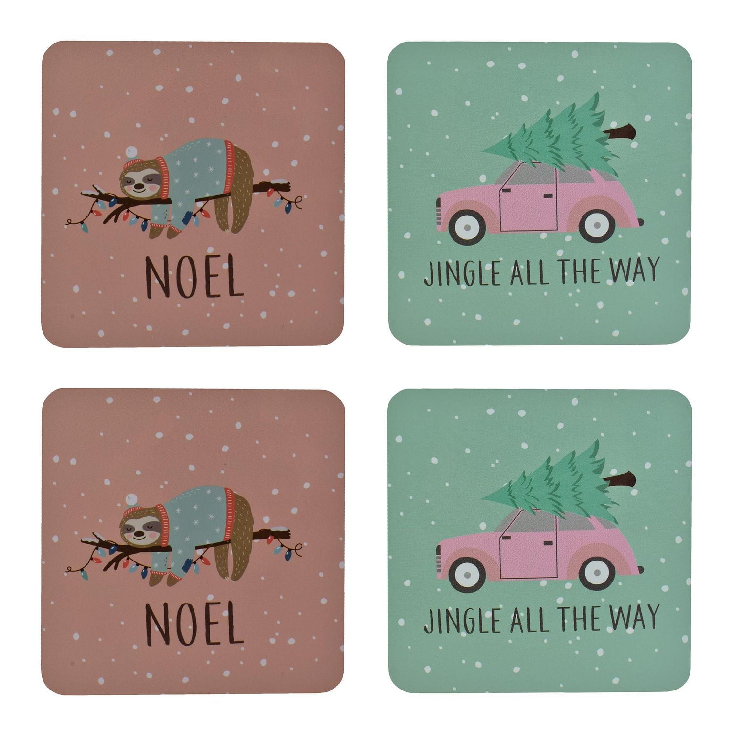 HOLIDAY TIME 4 PACK COASTERS