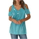 thumbnail image 1 of Tops de Hombro para las Mujeres Blusa de Impresión de Verano de Manga Corta con Cuello en V Top de Moda, Estante Ligero de Algodón de Imitación para el Uso Informal, 1 of 6
