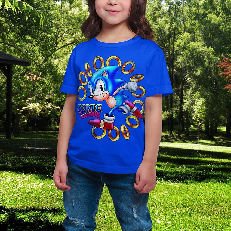 Fandom Republic Sonic Youth Boys T-Shirt, Gold Rings Design, 100