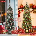 thumbnail image 7 of 6FT Potted Christmas Tree with 140 Warm LED Lights - Artificial Outdoor Festive Decorations with Ninja Light Box and Chalk Tree Body, 7 of 7