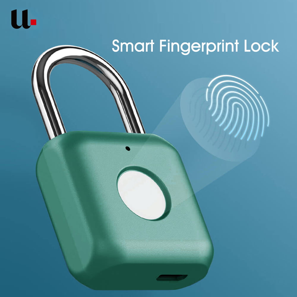 Fingerprint Lock Smart Keyless Padlock For Door Box Bag Waterproof USB Charging 