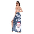 thumbnail image 3 of FORMRS Womens Long Sarong Beach Wrap Semi-Sheer Bikini Skirt Bathing Swimsuit Cover Up, Christmas Santa, 3 of 7