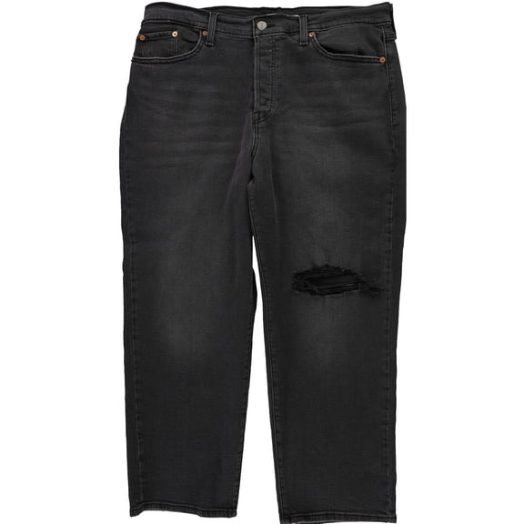 Levi's Womens Wedgie Straight Leg Jeans, Black, Plus Size, 22W