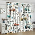 thumbnail image 4 of Cute Car Blackout Curtains for Kids Room,Fun Colorful Graffiti Cartoon Car Woodland Print Rod Pocket Window Treatments Drapes for Bedroom Living Room Home Decor42x63in, 4 of 6