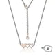 thumbnail image 1 of Collar de tres hermanas Yuxing con colgante de corazón a juego Acero inoxidable Baño de oro rosa A 30354 A, 1 of 5