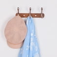 thumbnail image 5 of Uxcell 10" Dual 3 Hooks Coat Rack Wall Hooks Coat Hooks Zinc Alloy Copper Tone 1pcs, 5 of 7