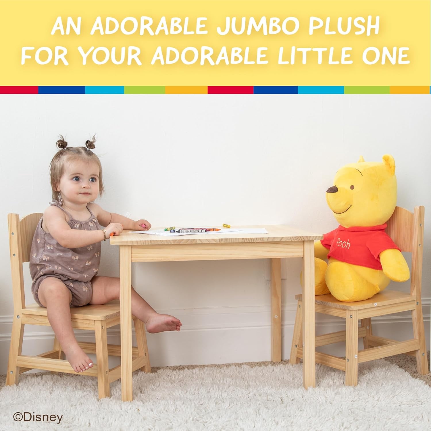 KIDS PREFERRED Disney Baby Winnie The Pooh Stuffed Animal Plush Toy, Disney Plush Winnie The Pooh Toys for Infants & Toddlers, 25 Inches