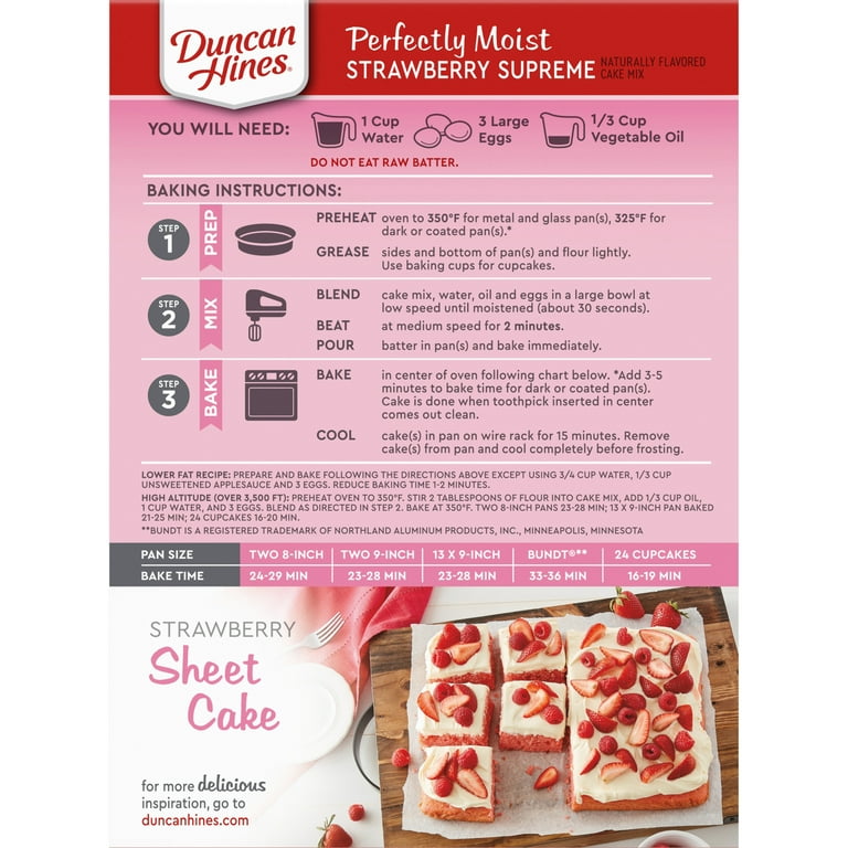 3 pack Duncan Hines Signature PerfeCountly Moist Strawberry
