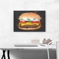 thumbnail image 2 of ARTCANVAS Burger Painting Home decor Canvas Art Print - Size: 26" x 18" (0.75" Deep), 2 of 9