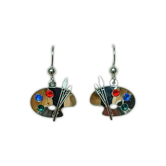 PAINT PALLET Hypo-Allergenic Earrings, Sterling Silver Plated, by Sienna Sky