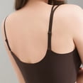 thumbnail image 4 of Zpanxa Wireless Bras for Women Seamless Push-up Lace Trim Adjustable Straps Everyday Bra Brown 40BC, 4 of 6