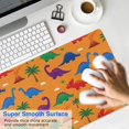 thumbnail image 4 of Long Mouse Pads for Desk,Orange Dinosaur Volcano Pattern Desk Mats on Top Of Desks, Desk Mouse Pad Extra Large with 3mm Non-Slip Base and Stitched Edge for Gaming,Office,Work,Home 31.5"x15.7", 4 of 6