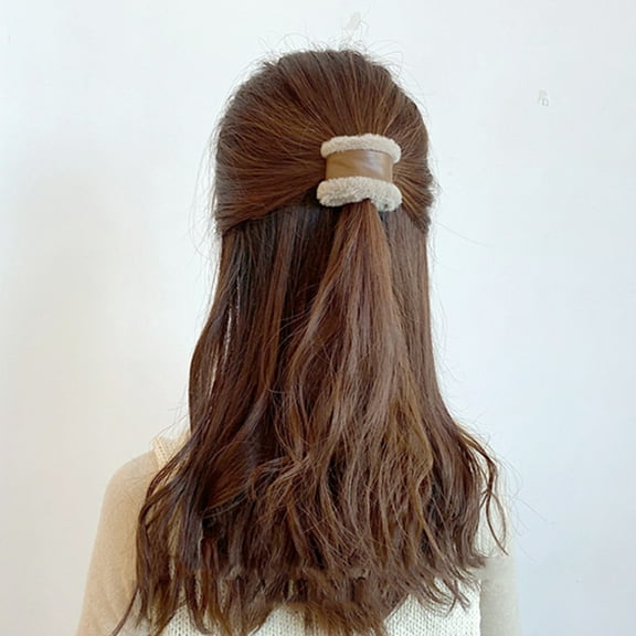 MLINS PU Leather Hair Scrunchies for Women Strong and Fluffy Vintage Elastic Hair Ties Assorted Color