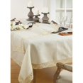 thumbnail image 4 of Saro Lifestyle Poly Blend Table Runner with Embroidered Lace Design, 4 of 4