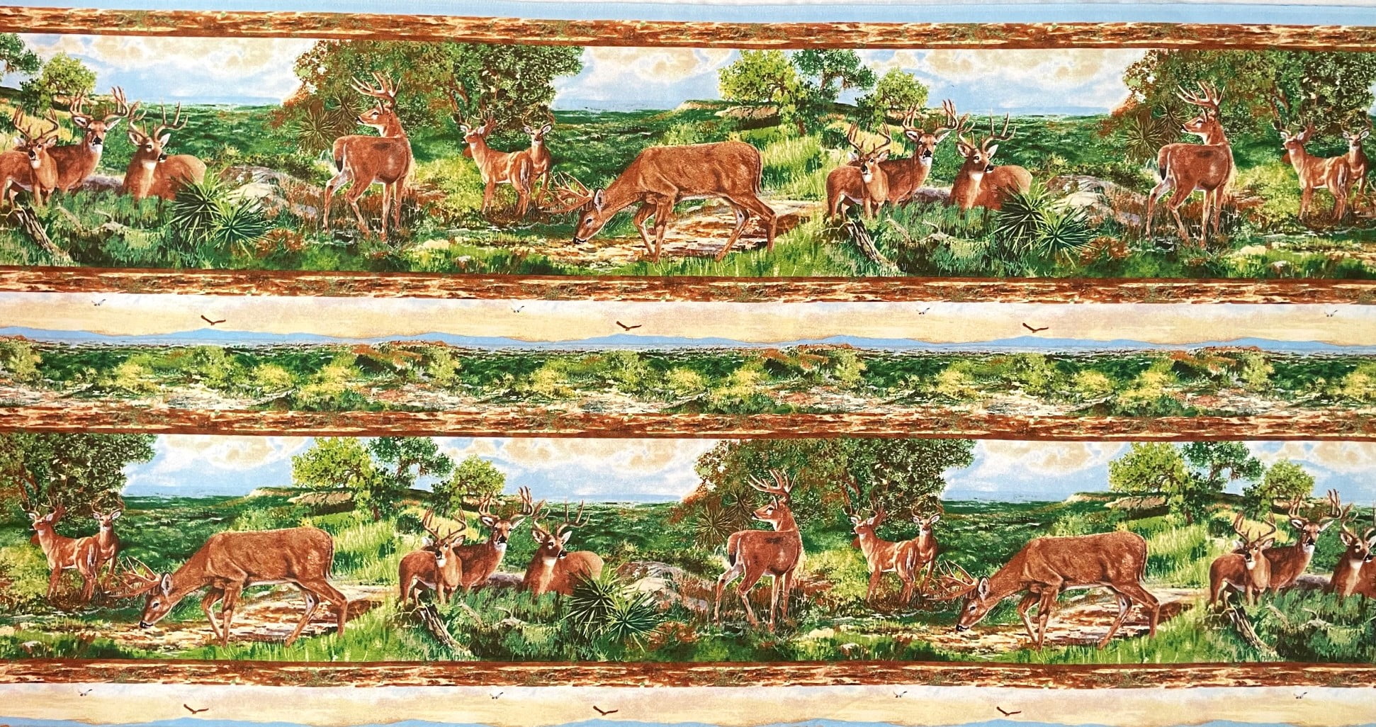 1 Yard - Deer Scenic Repeated Flannel Fabric (Great for Quilting, Sewing, Craft Projects, Throw Pillows & More) 1 Yard X 44" Wide