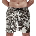 thumbnail image 5 of Terrifier Men's Swim Trunks Board Shorts Drawstring Elastic Waist Quick Dry Swimsuits Beach Shorts with Pockets M, 5 of 8