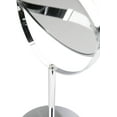 thumbnail image 4 of 17 cm, Silver-Double-Sided Standing Cosmetic Mirror, Round Makeup Mirror 1x and 3X Magnification, Swivel Shaving Mirror, Approx., 4 of 4