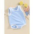 thumbnail image 3 of Bagilaanoe Newborn Baby Girl Boy Rompers Sleeveless Bodysuits 3M 6M 9M Infant Casual One Piece Short Jumpsuit, 3 of 8