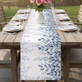 thumbnail image 4 of Spring Blue Eucalyptus Table Runner - 36 Inch Long Botanical Green Leaf Country Cotton and Linen Blended Dress Scarves Farmhouse Table Runner for Kitchen Dining, Coffee Table, 13" x 36", 4 of 8