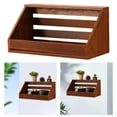 thumbnail image 6 of Kuntesetty Wall Shelf Wood Floating Shelf Ideal Gift Storage Sturdy Display Shelves Wall Mount for Office Bedroom Bathroom Housewarming Brown, 6 of 9