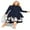Navy, variant on City Chic Women's Plus Size Hi Lo Fully Lined Zip Frill Coat - Black