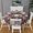 White-2, variant on Design Pattern Round Tablecloth 60 Inch – Waterproof Polyester Table Cover with Full Print Design, Wrinkle Resistant & Washable for Kitchen Dining Party Decor