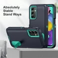 thumbnail image 4 of Allytech Rugged Case Compatible with Samsung Galaxy A13 5G with Hidden Kickstand, [Military Grade Drop Protection] Soft TPU Hard PC Bumper Non-Slip Shockproof Full Protective Case, Blue+Mint, 4 of 8