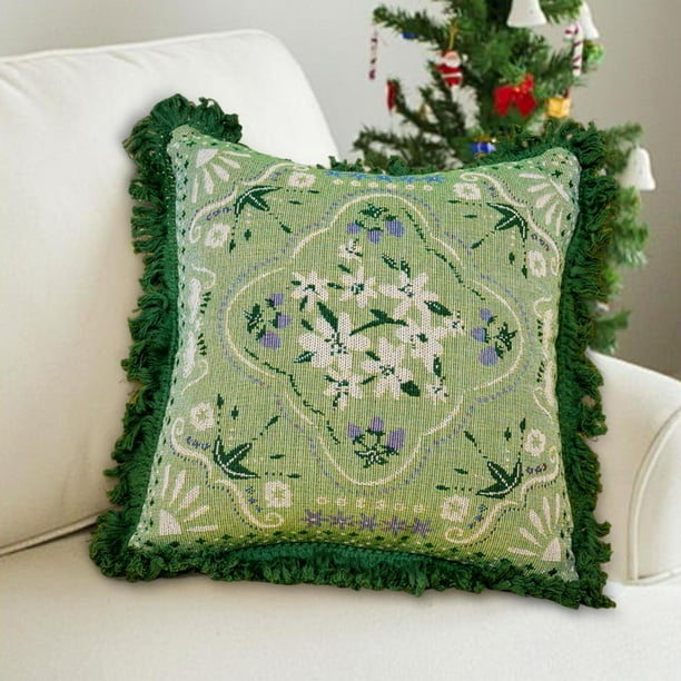 Funda de cojín decorativa de 45 x 45 cm, elegante y cuadrada, para el hogar, el dormitorio y sala de estar. A