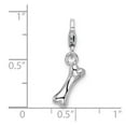thumbnail image 3 of 925 Sterling Silver Fancy Lobster Closure Polished Animal Pet Dog Bone With Lobster Clasp Charm 24x4mm Pendant Necklace, 3 of 3