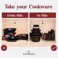 thumbnail image 3 of Cuisinel Pots and Pans Organizer 15" Heavy Duty Skillet Rack 2-Tier Pot Rack & Cooking Utensil Bar, 3 of 6