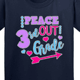 thumbnail image 4 of Inktastic Peace out 3rd Grade with Hearts Arrow and Dots Youth T-Shirt, 4 of 5