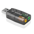 thumbnail image 1 of External USB Sound Card 3D Audio Headset Microphone Adapter for PC Desktop Support for Three-Dimensional Sound, 1 of 6