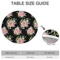 thumbnail image 6 of Pioneer Flower Floral Print Pattern Round Fitted Tablecloth with Elastic Edge,Dining Table Cover Waterproof,Outdoor Round Tablecloth for Camping,Dining,Indoor and Outdoor, 6 of 7