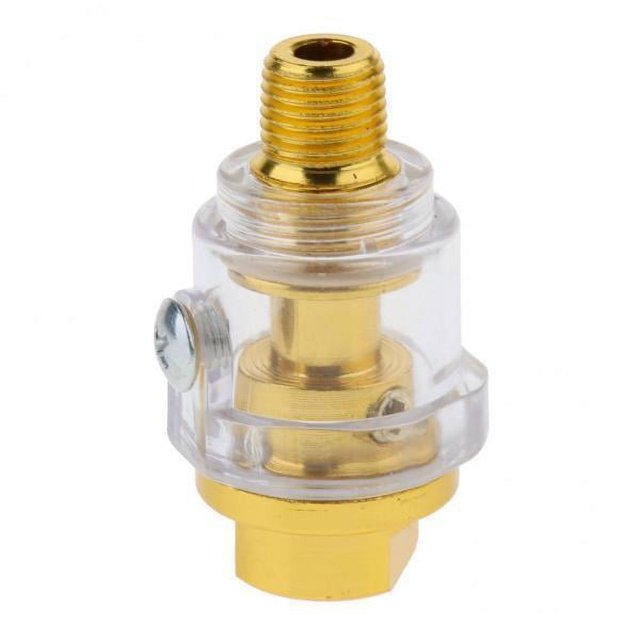 Almencla 3-4pack Brass Mini In Line Oiler Lubricator for Pneumatic Tool Pcs