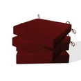 thumbnail image 7 of Peace Nest 17" x 16" Red Solid Print Square Chair Outdoor Seating Cushion, Waterproof Patio Furniture Cushions, Set of 4, 7 of 7