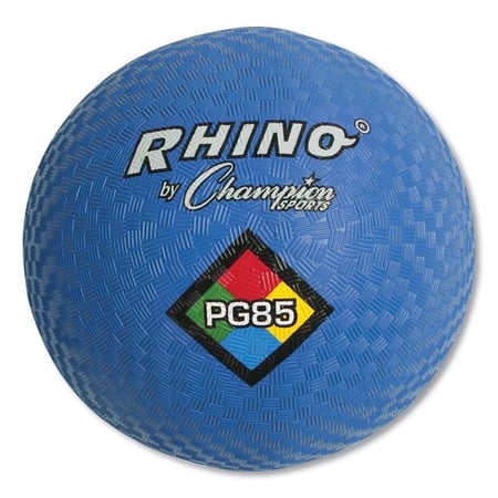 Champion Sports Rhino Playground Balls 8.5"D - Two Ply, Nylon Wound, BLUE