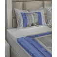 thumbnail image 4 of Country Sheet Set, Typical Greek Style Wooden Window Shutters with Flowers Mediterranean Life, Fitted and Flat Sheet with Pillowcases Bedding Accent 4 Piece Set, Full, White Turquoise, by Ambesonne, 4 of 5