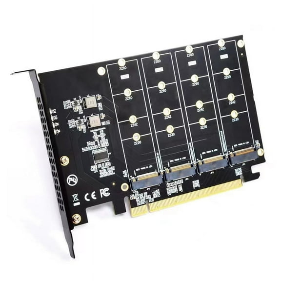 M.2 NVME to PCIe Adapter Gen4 X16 Expansion Card Compatible with 2230, 2242, 2260, 2280 SSDs for Enhanced PC Performance