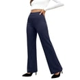 thumbnail image 6 of Yoga Dress Pants for Women High Waisted Stretchy Comfy Work Pants Business Casual Office Yoga Pant with Pockets Navy M, 6 of 6